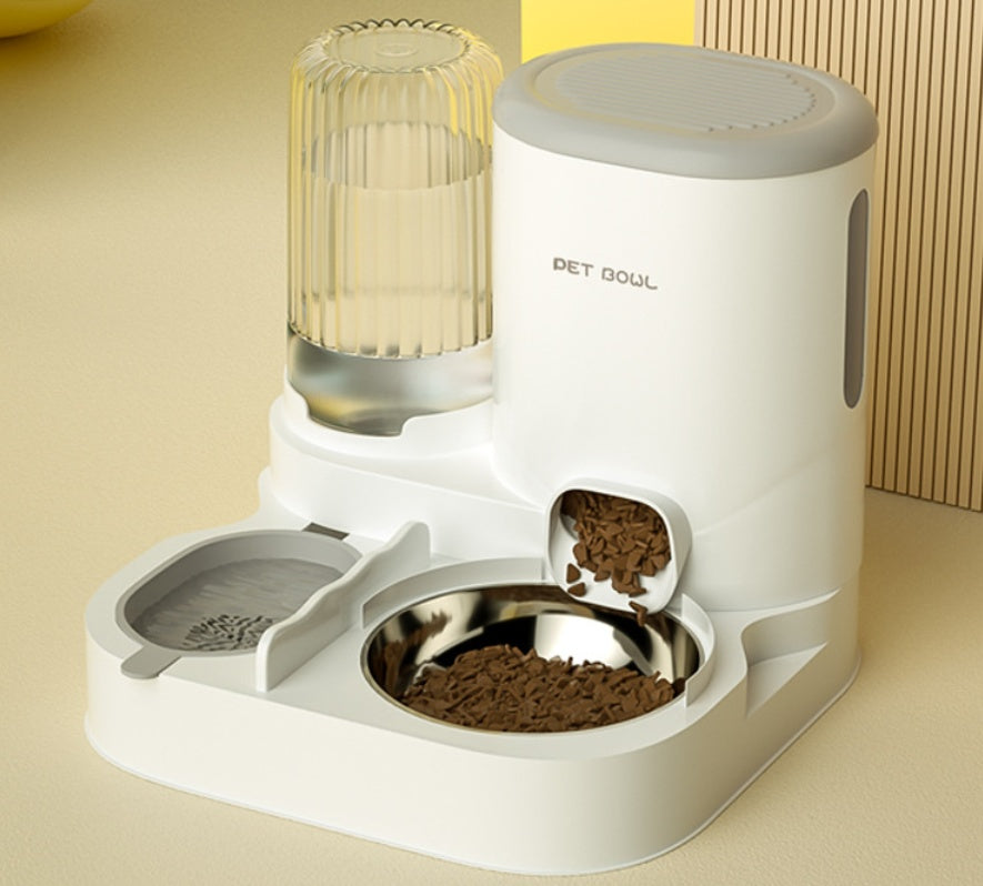New Model Water And Food Combined Feeding Device For Cats - Automatic Integrated Pet Feeding Set For Cats And Dogs.